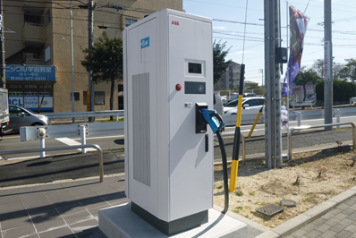 フォルクスワーゲン滝ノ水店様　EV急速充電器設定工事